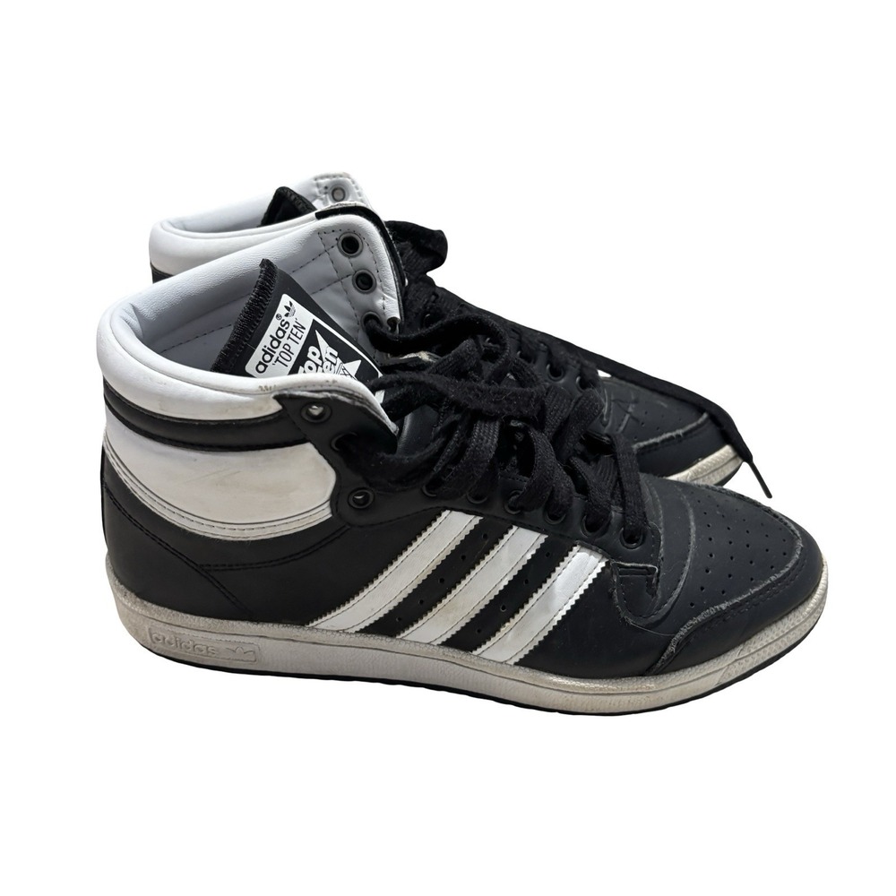 Adidas Top Ten Hi Black White Men's Basketball Shoes Sneakers FV6132 Size 9